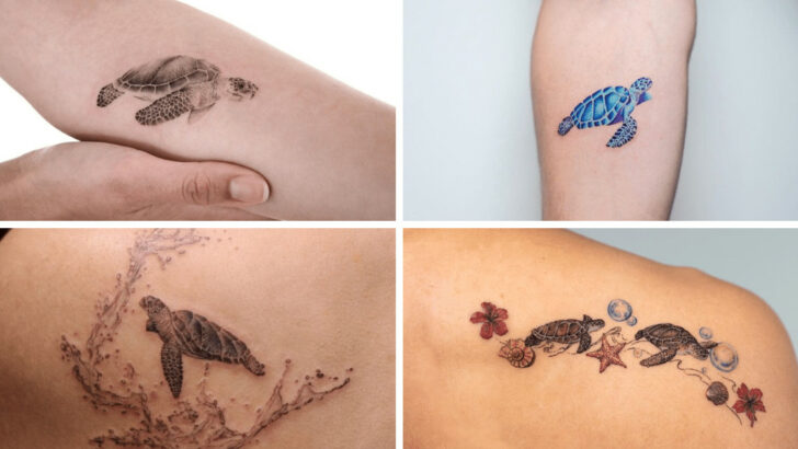 22 tatuaggi di tartarughe marine che garantiscono un'esplosione.