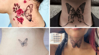 22 Butterfly Neck Tattoos That Prove The Power Of Simplicity
