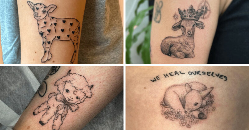 22 gorgeous lamb tattoo ideas to symbolize innocence and purity