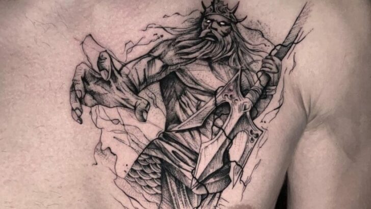 22 tatuaggi di Poseidone in nome dei maestosi oceani