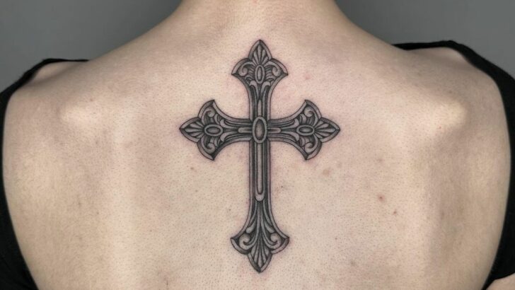 22 potenti tatuaggi a croce per donne in contatto con la fede.
