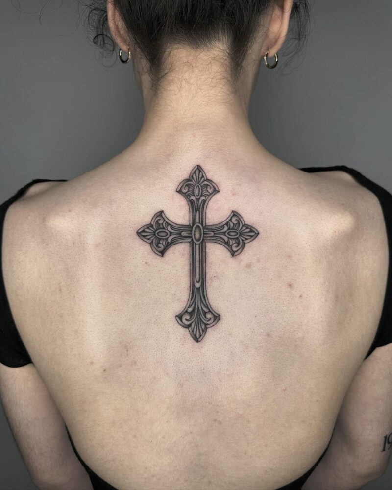 22 powerful cross tattoos for women in touch with faith