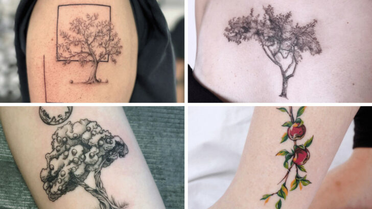22 Seriously Appealing Apple Tree Tattoos For Your Next Ink