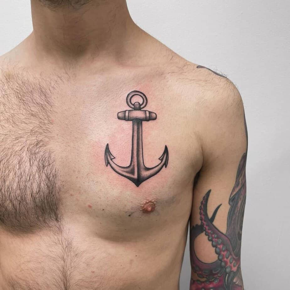 17. A classic tattoo for lovers of the anchor design