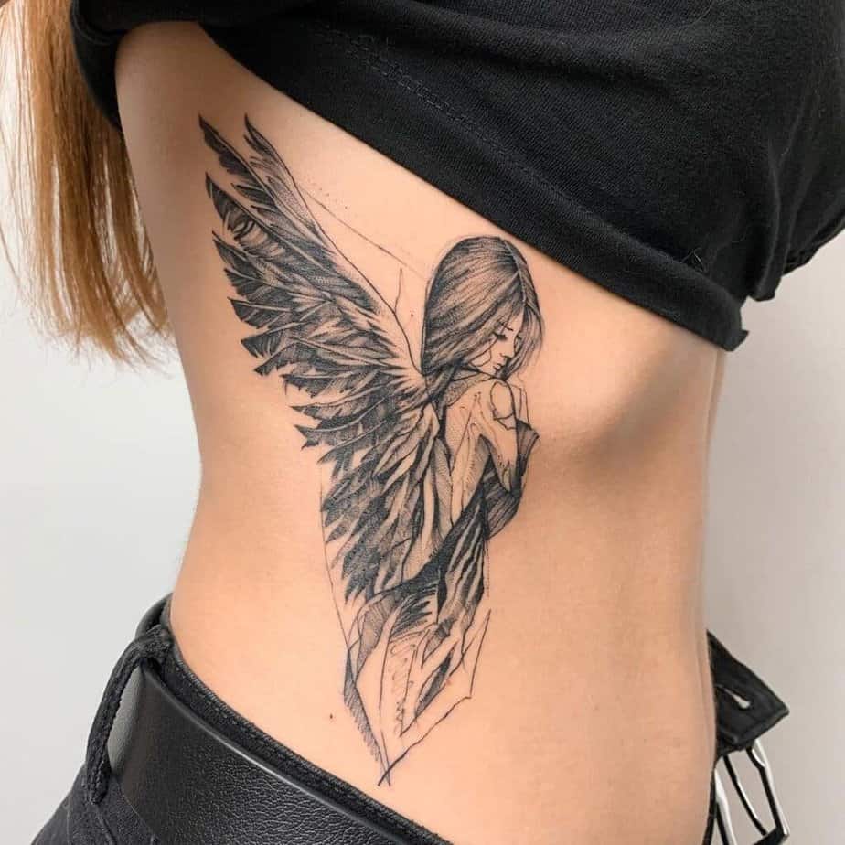 Where to place your new angel tattoo?