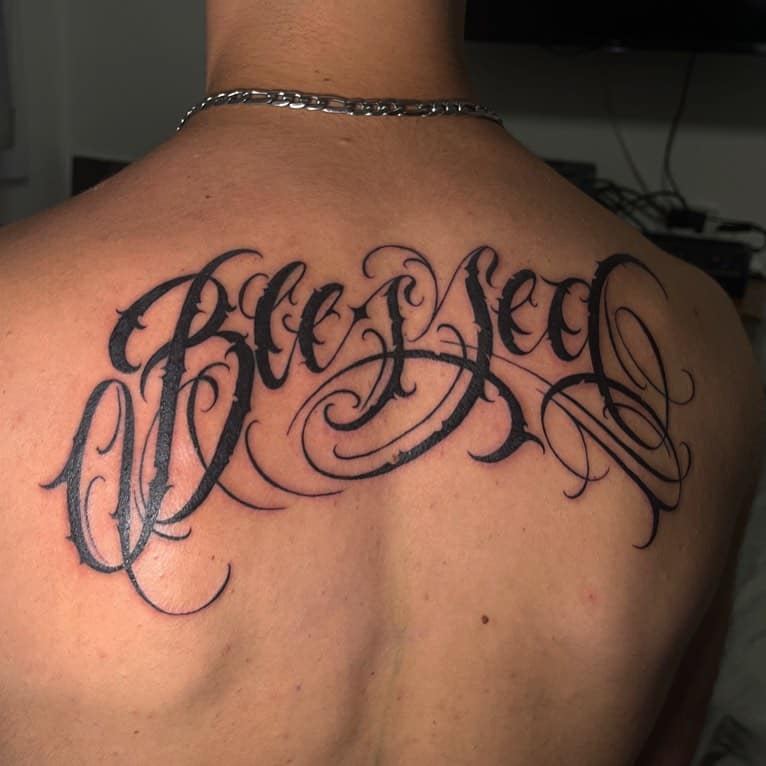 Huge blessed tattoo