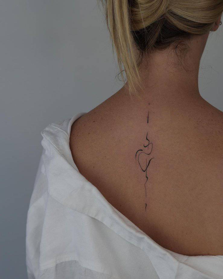11. An abstract spine tattoo
