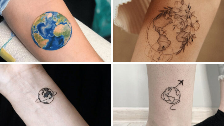 23 Earth Tattoo Ideas For The Lovers Of Our Only Home