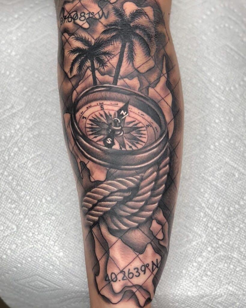 Compass tattoos for your forearm