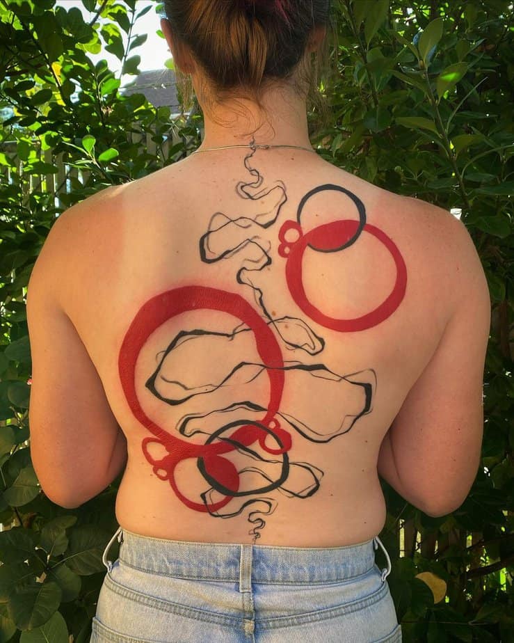 17. Abstract back tattoo
