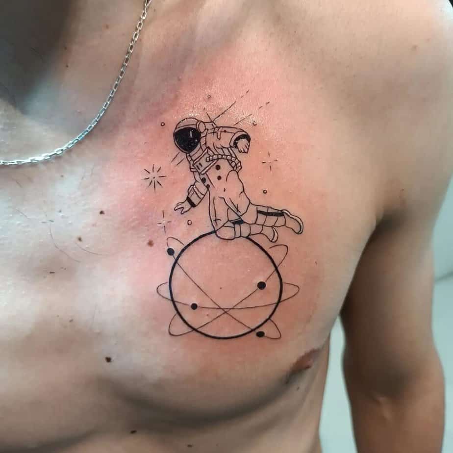 Astronaut tattoos for the chest area