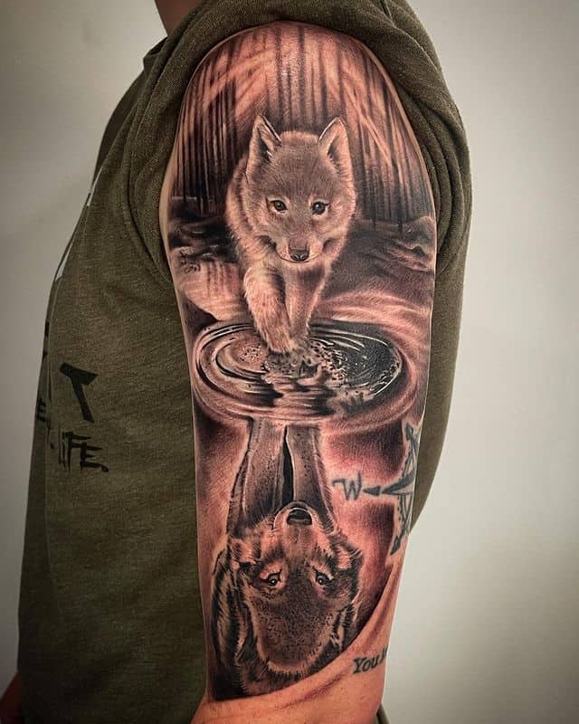 6. Incredibile tatuaggio del lupo
