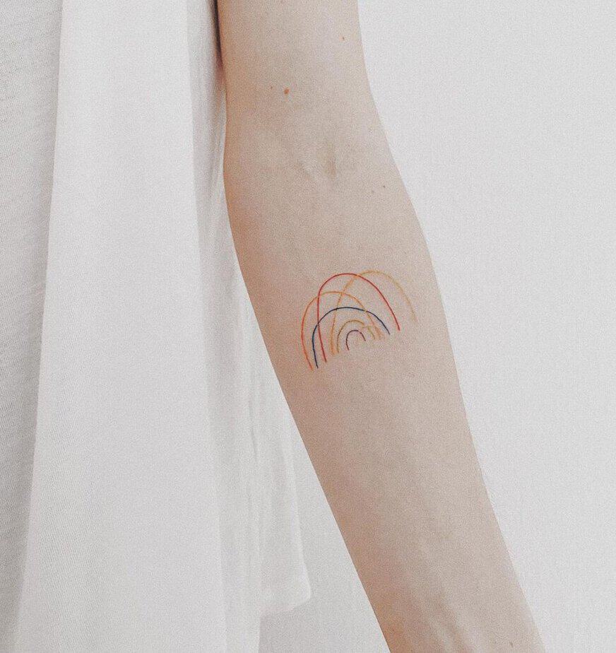 11. A disorganized rainbow tattoo