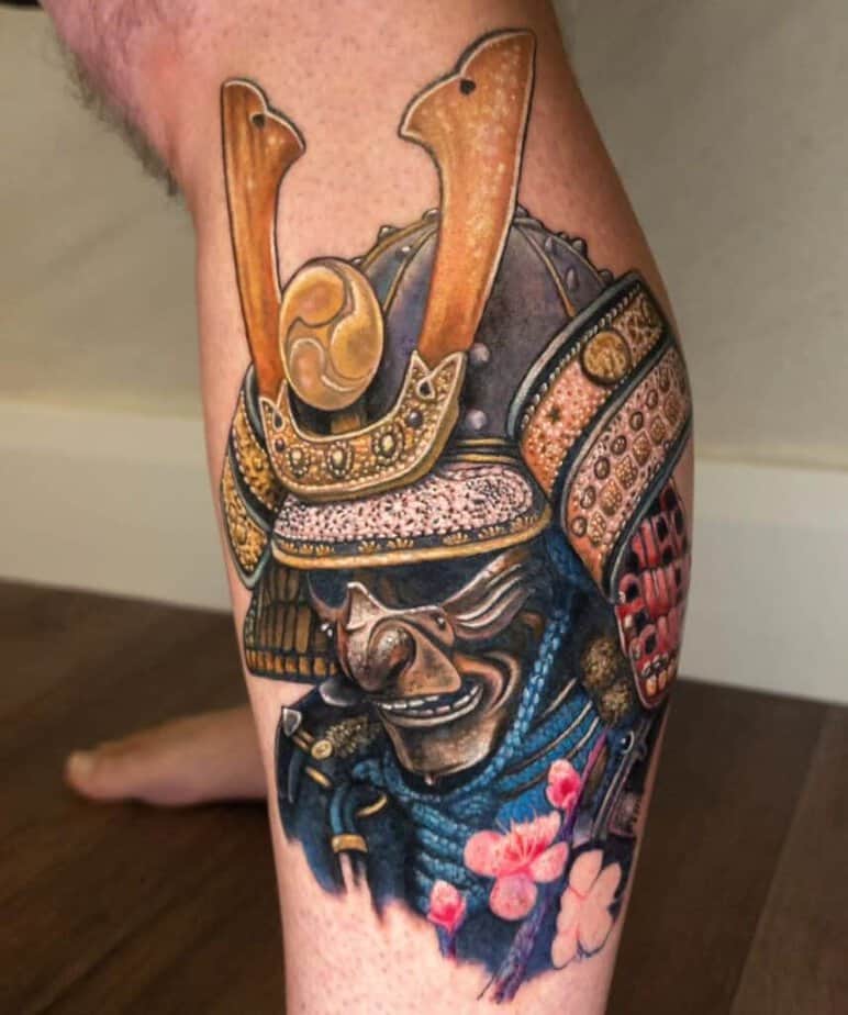 Tatuaggio Samurai colorato