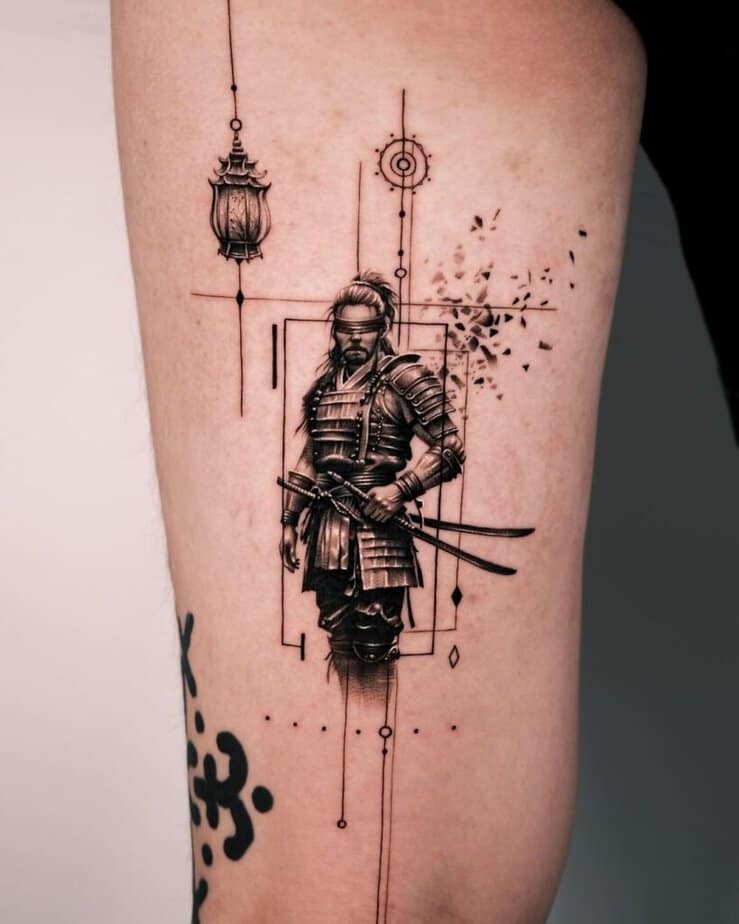 Geometric Samurai tattoos