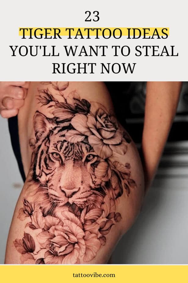 23 idee di tatuaggio della tigre da rubare immediatamente