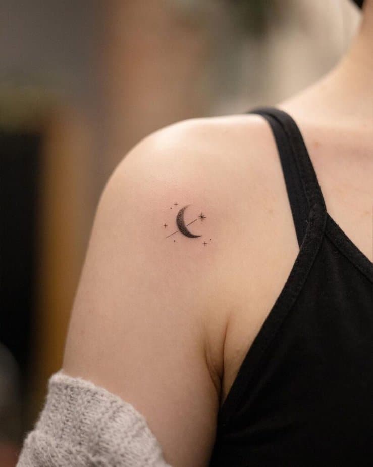 1. A shooting star tattoo on the shoulder 