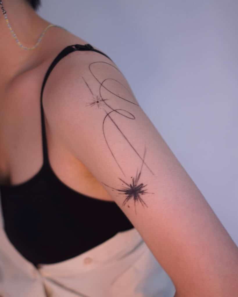 7. A shooting star on the upper arm