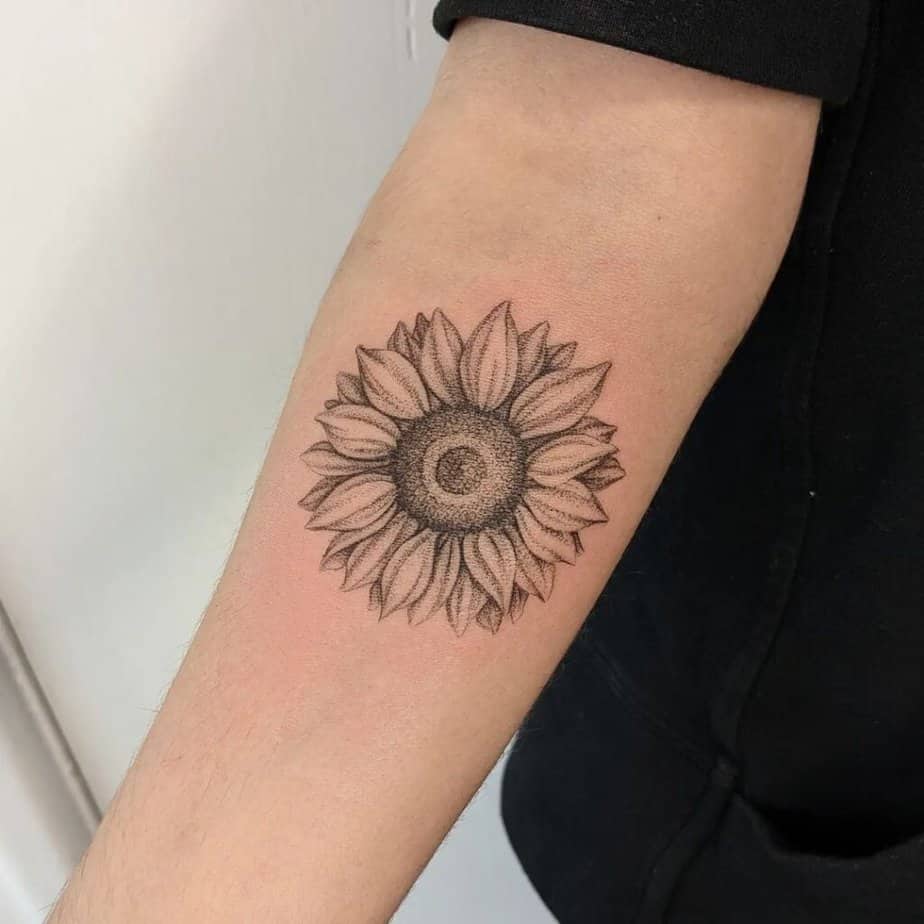 2. A big, bold sunflower tattoo