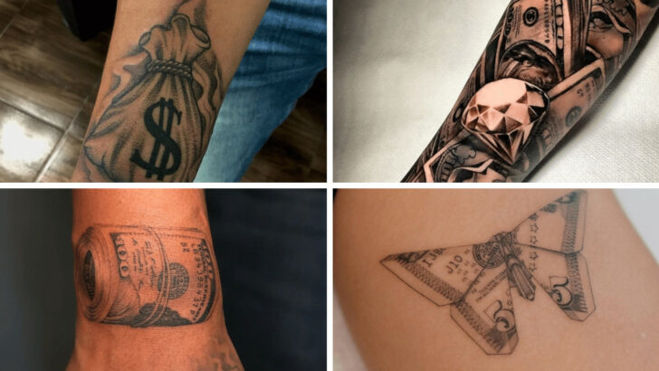 23 idee di tatuaggio sul denaro di alta qualità per la prosperità.