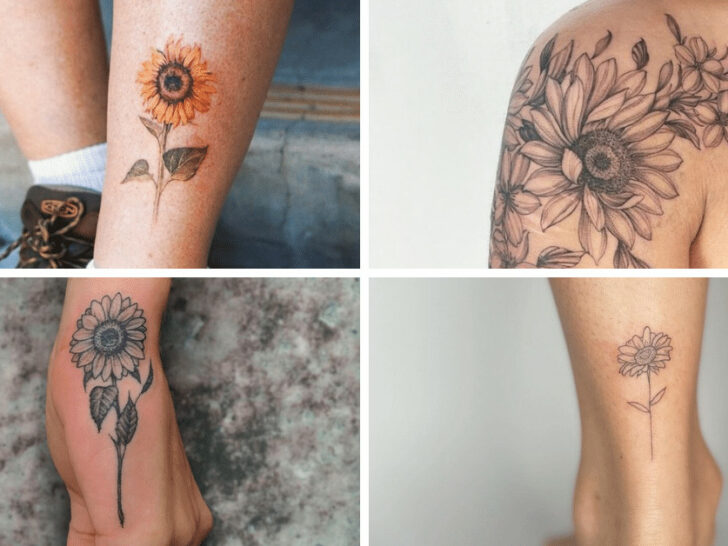 23 Sunflowers Tattoo Ideas That&rsquo;ll Brighten You Up