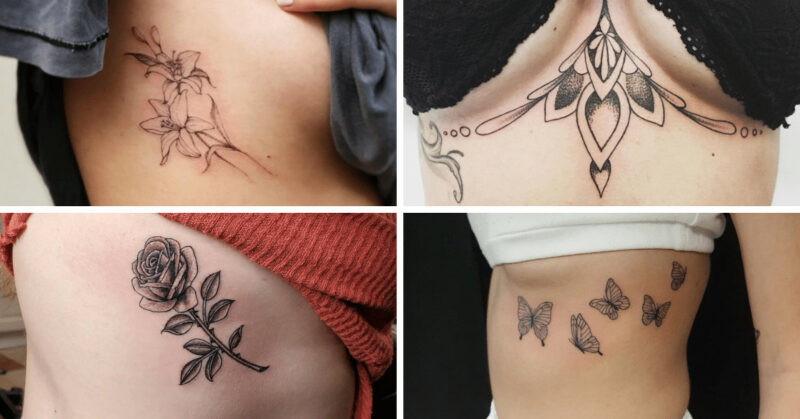 23 under breast tattoo ideas for the bravest women