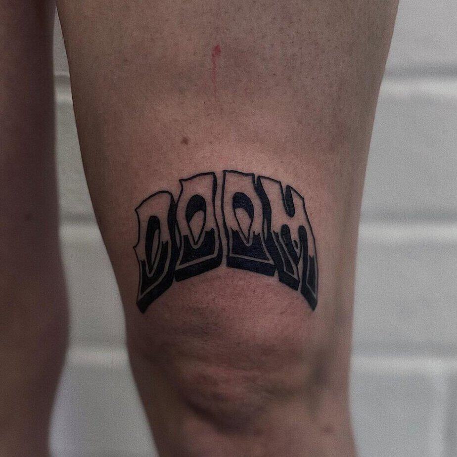 Words as your above-knee tattoo