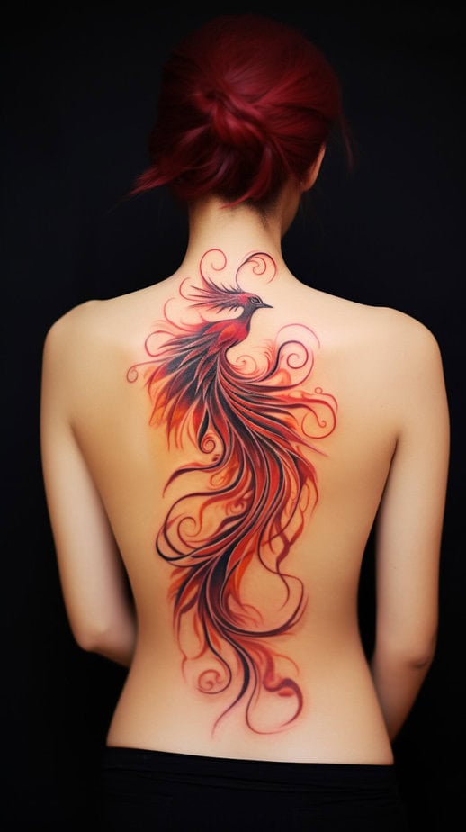Rising phoenix on your back
