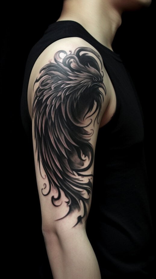 Upper arm with a shoulder as a phoenix’s home