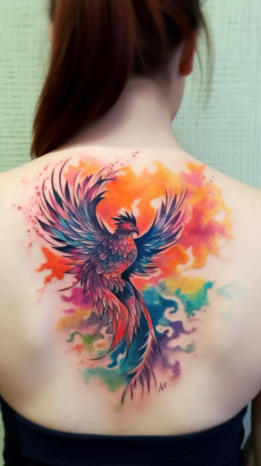 Rising phoenix on your back
