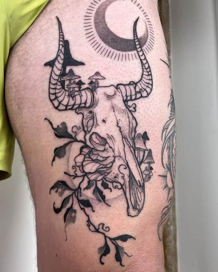 Tatuaggio con teschio animale