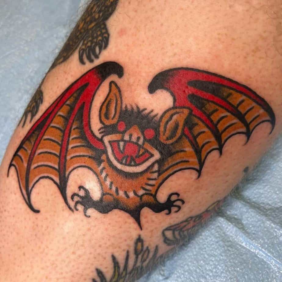 Traditional bat tattoo ideas