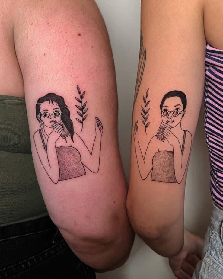 18. A tattoo of each other’s portraits  