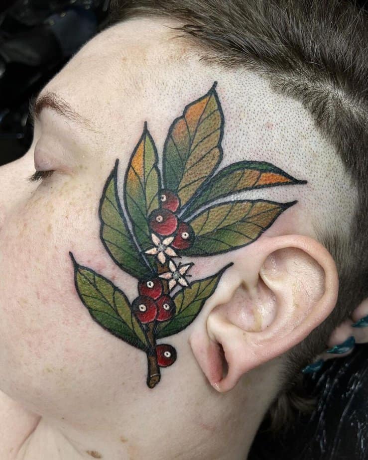 Go bold or go home with a coffee plant on your face