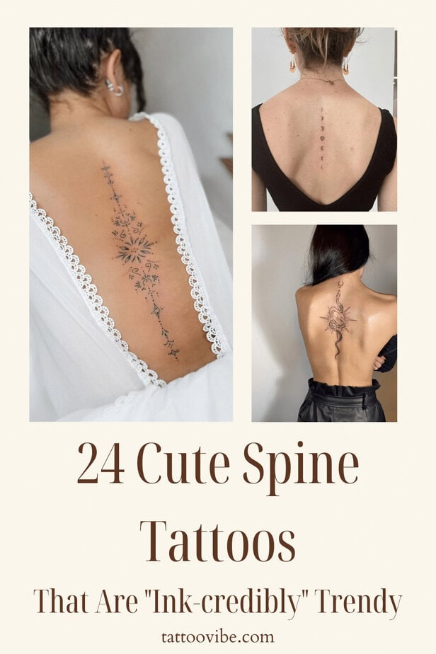 24 simpatici tatuaggi sulla colonna vertebrale che sono "incredibilmente" di moda