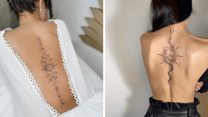24 simpatici tatuaggi sulla colonna vertebrale che sono "incredibilmente" trendy