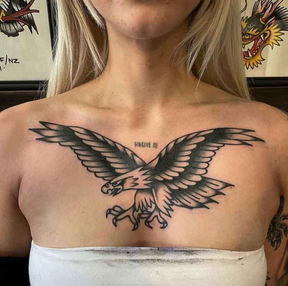 Traditional eagle tattoo