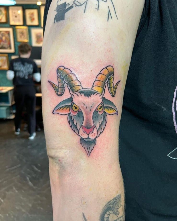 Tatuaggio tradizionale di capra