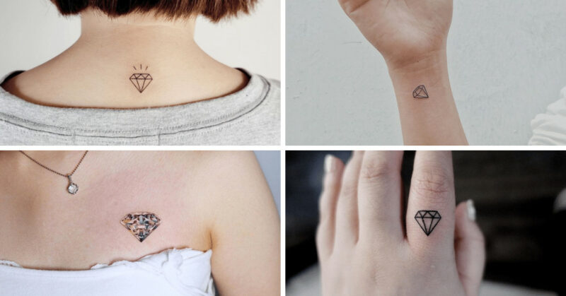 24 Gorgeous Takes On The Stunning Small Diamond Tattoo