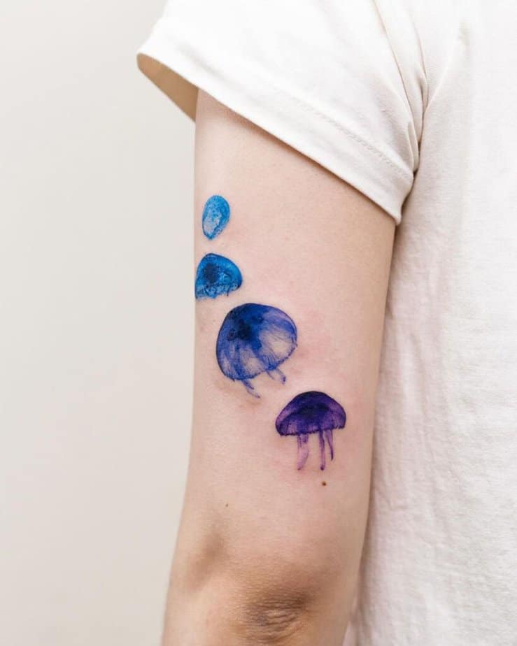 7. A moon jellyfish tattoo 