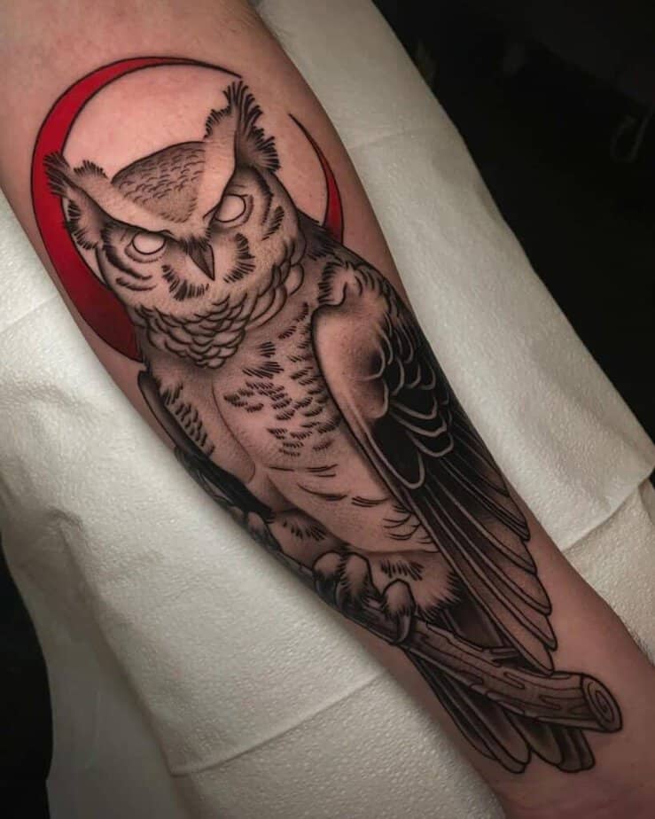 Unique owl tattoo