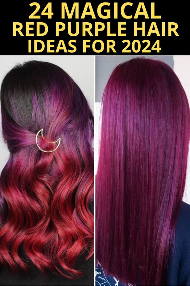 24 Magiche idee per capelli rosso porpora per il 2024