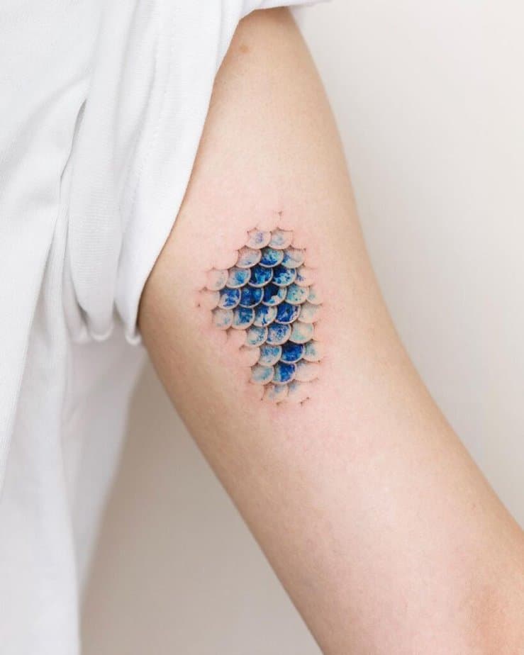 21. A tattoo of mermaid scales 
