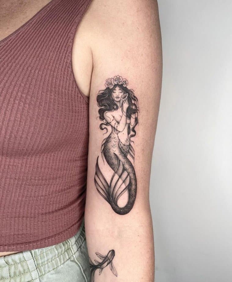 4. A beautiful and bold mermaid tattoo 