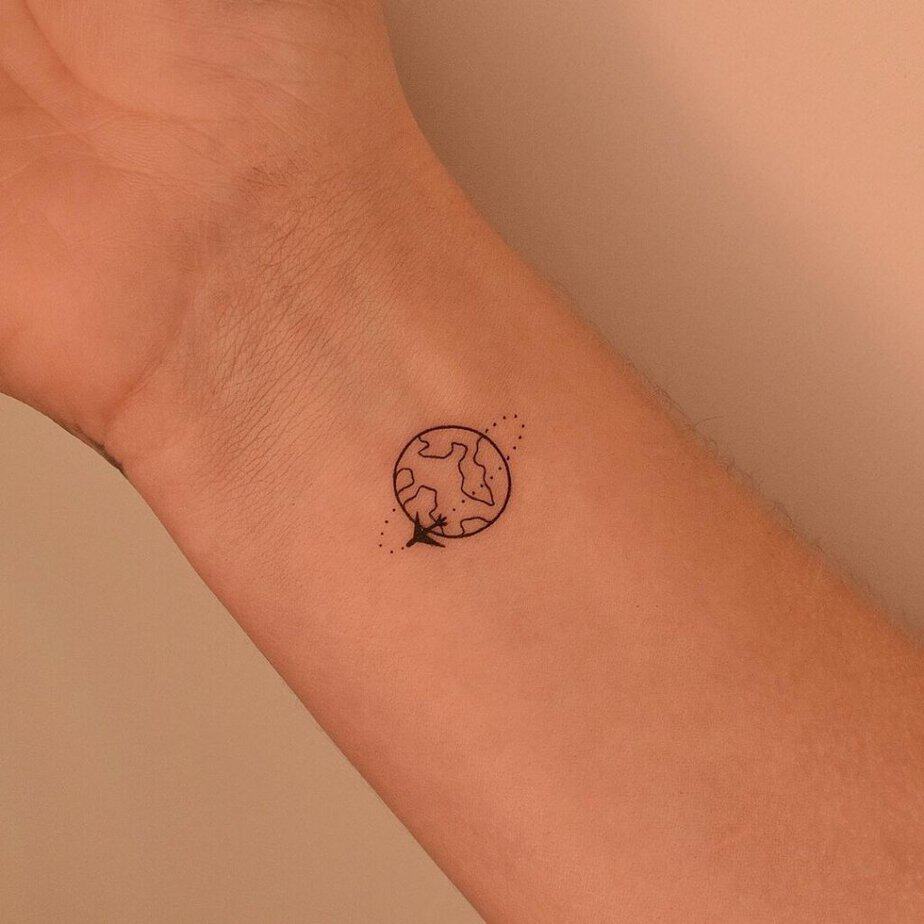 18. A tattoo of the whole world 