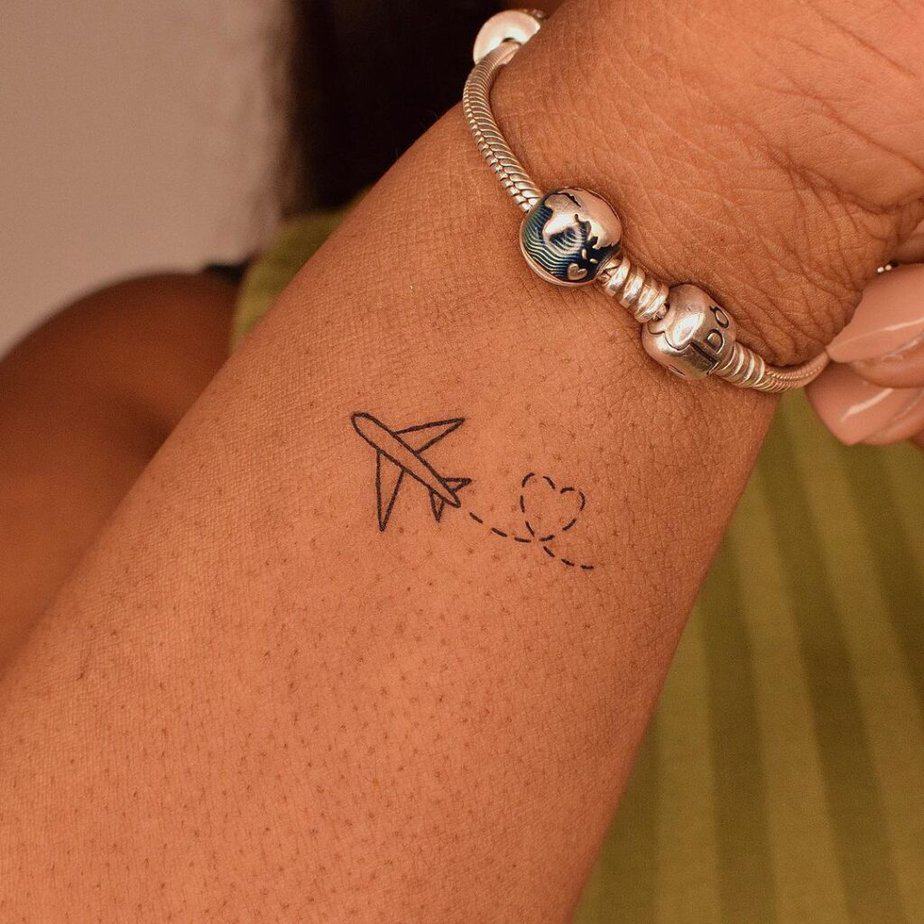 20. An airplane tattoo 
