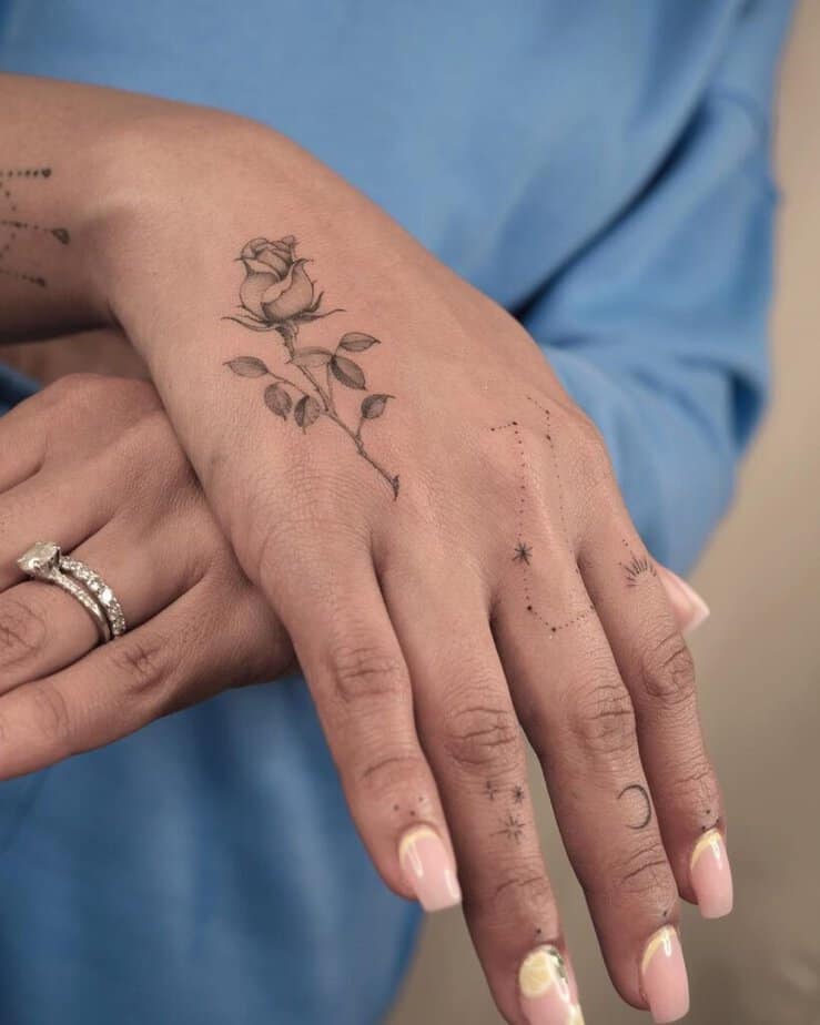 21. A rose tattoo 