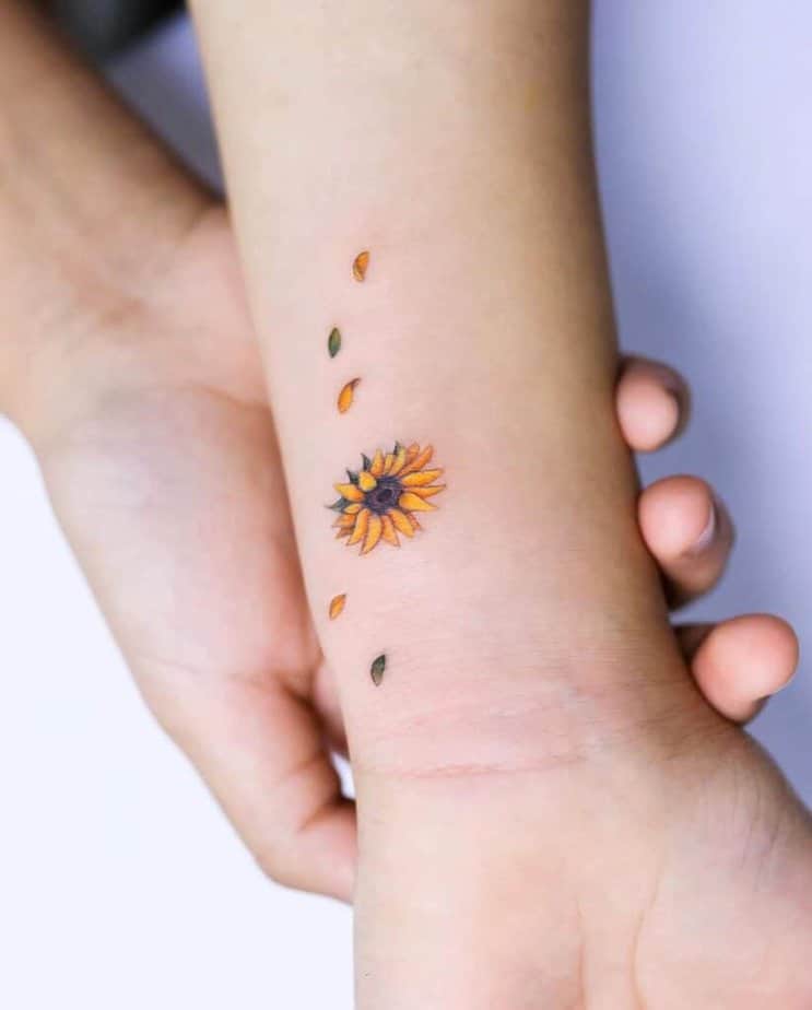 24. A sunflower tattoo 