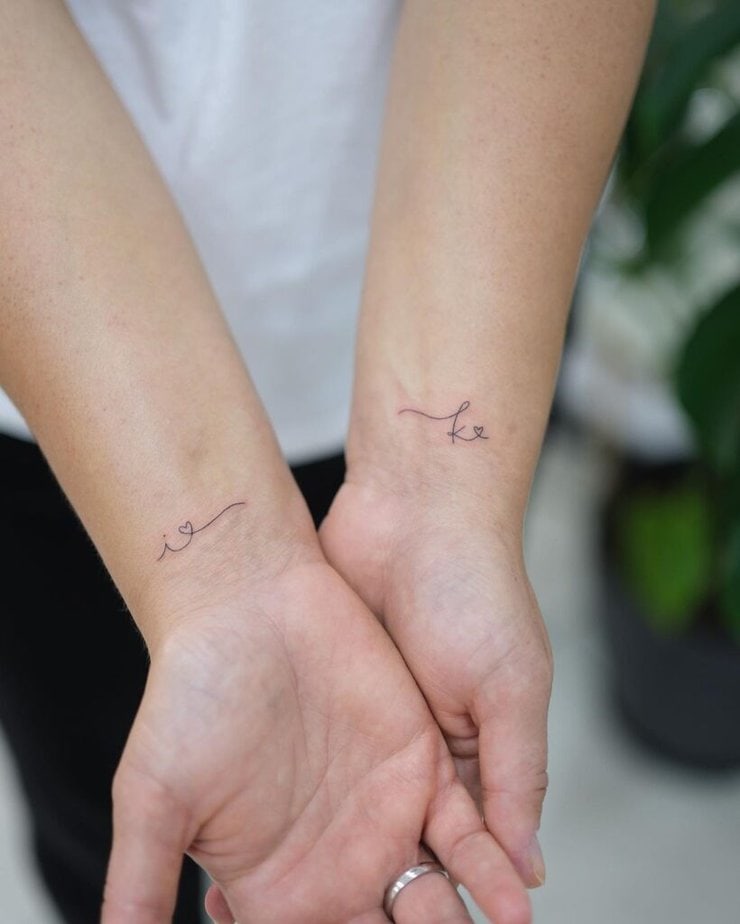 5. A tiny hand tattoo of your (and your SO’s) initials 