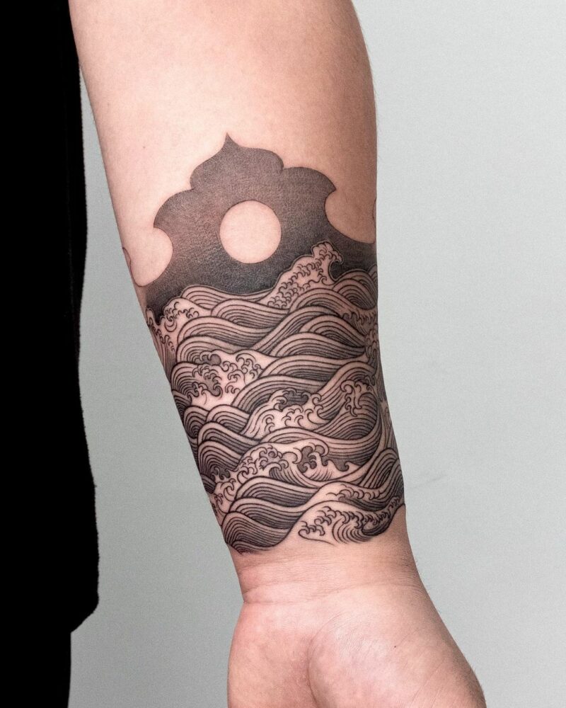 24 Wave And Sun Tattoo Ideas And The Meaning Behind Them